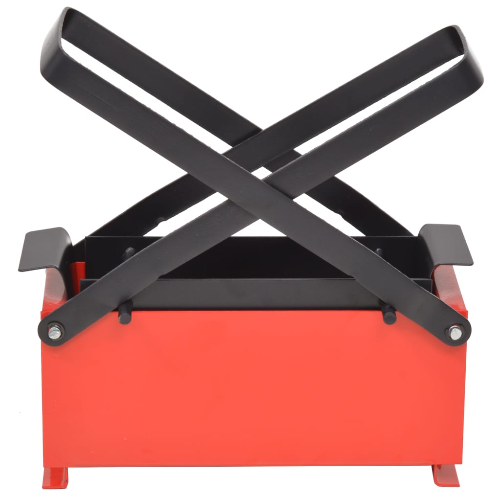 Papierbrikettpresse Stahl 34x14x14 cm Schwarz und Rot - Pazzar.ch