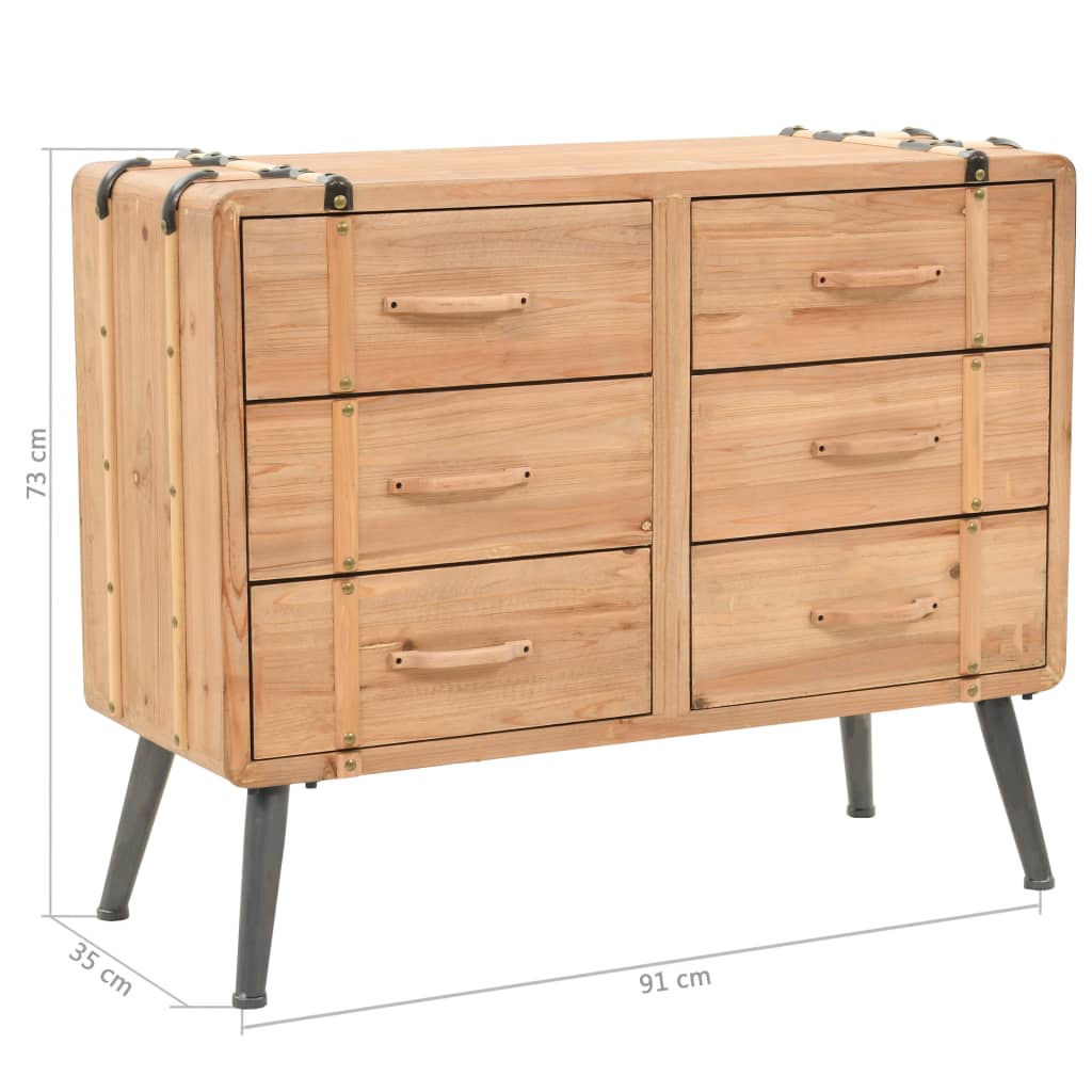 Schubladenkommode Massivholz Tanne 91x35x73 cm - Pazzar.ch