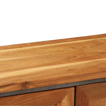 Sideboard Recyceltes Teak und Stahl 65 x 30 x 70 cm - Pazzar.ch