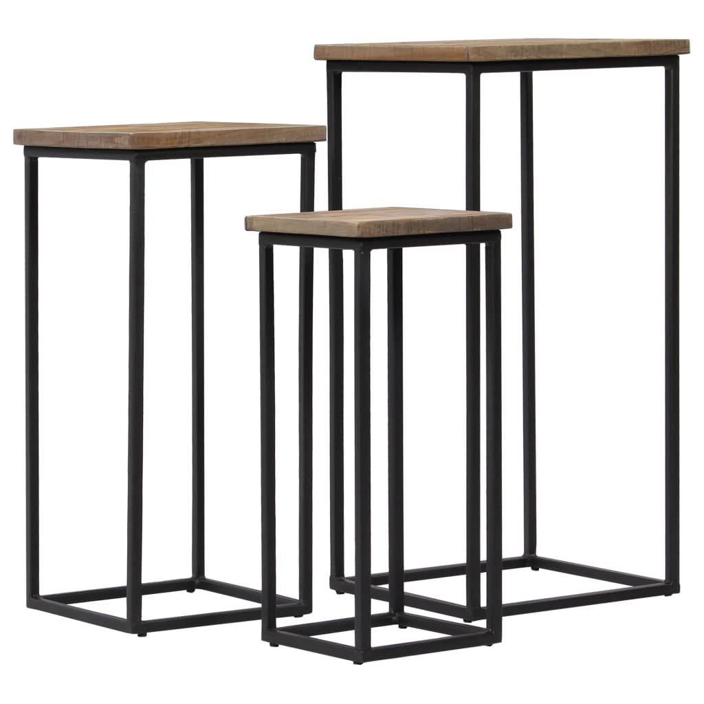 Beistelltisch-Set 3-tlg. Recyceltes Teak - Pazzar.ch