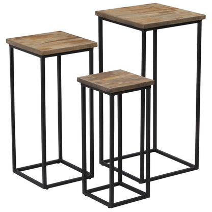 Beistelltisch-Set 3-tlg. Recyceltes Teak - Pazzar.ch