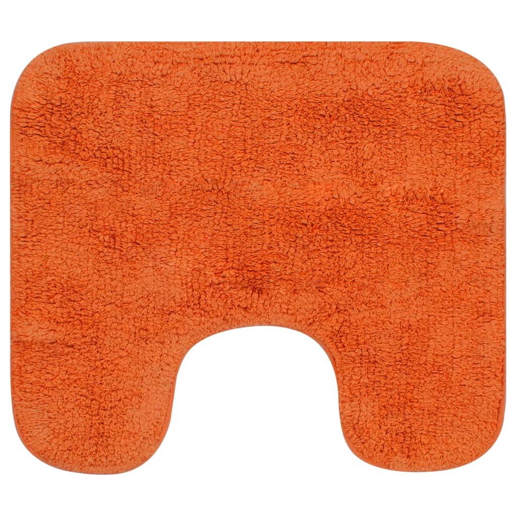 Badematten-Set 3-tlg. Stoff Orange - Pazzar.ch