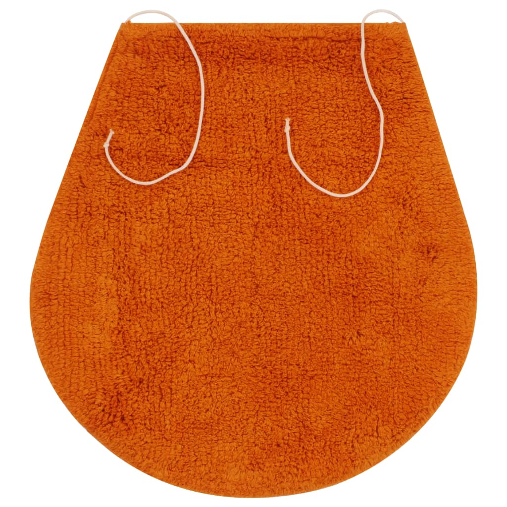 Badematten-Set 3-tlg. Stoff Orange - Pazzar.ch