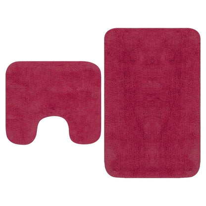 Badematten-Set 2-tlg. Stoff Fuchsia - Pazzar.ch