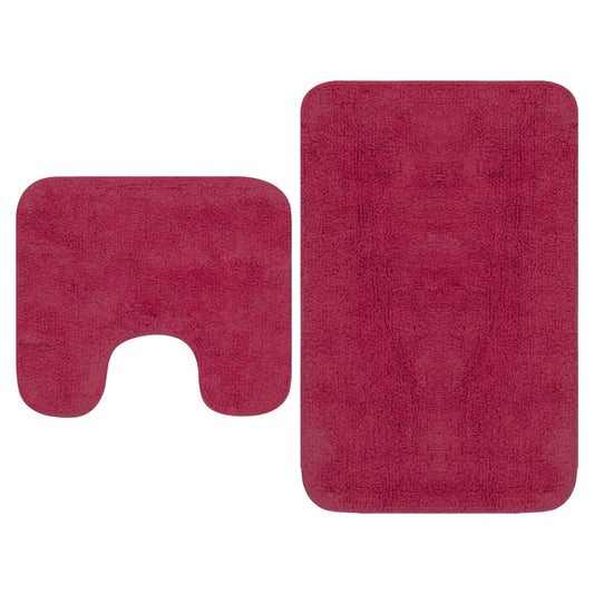 Badematten-Set 2-tlg. Stoff Fuchsia - Pazzar.ch