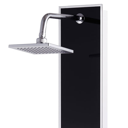 Duschpaneel Glas 18×42,1×120 cm Schwarz - Pazzar.ch