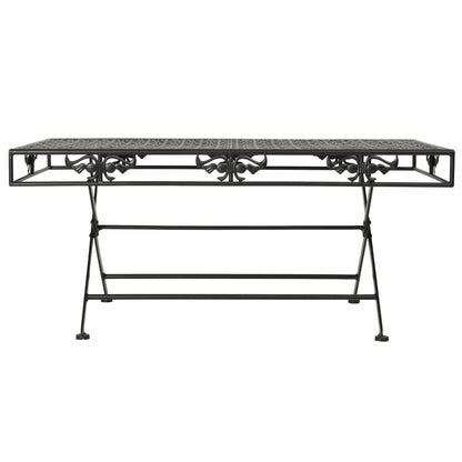 Couchtisch Klappbar Vintage-Stil Metall 100x50x45 cm Schwarz - Pazzar.ch