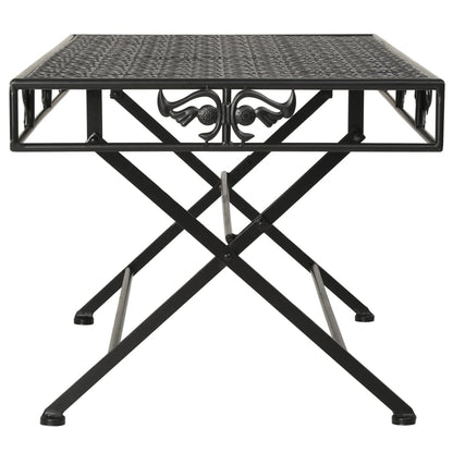 Couchtisch Klappbar Vintage-Stil Metall 100x50x45 cm Schwarz - Pazzar.ch