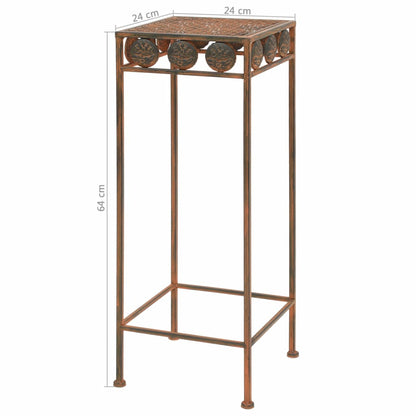 Pflanzenständer-Set 3-tlg. Vintage-Stil Metall Rostfarben - Pazzar.ch