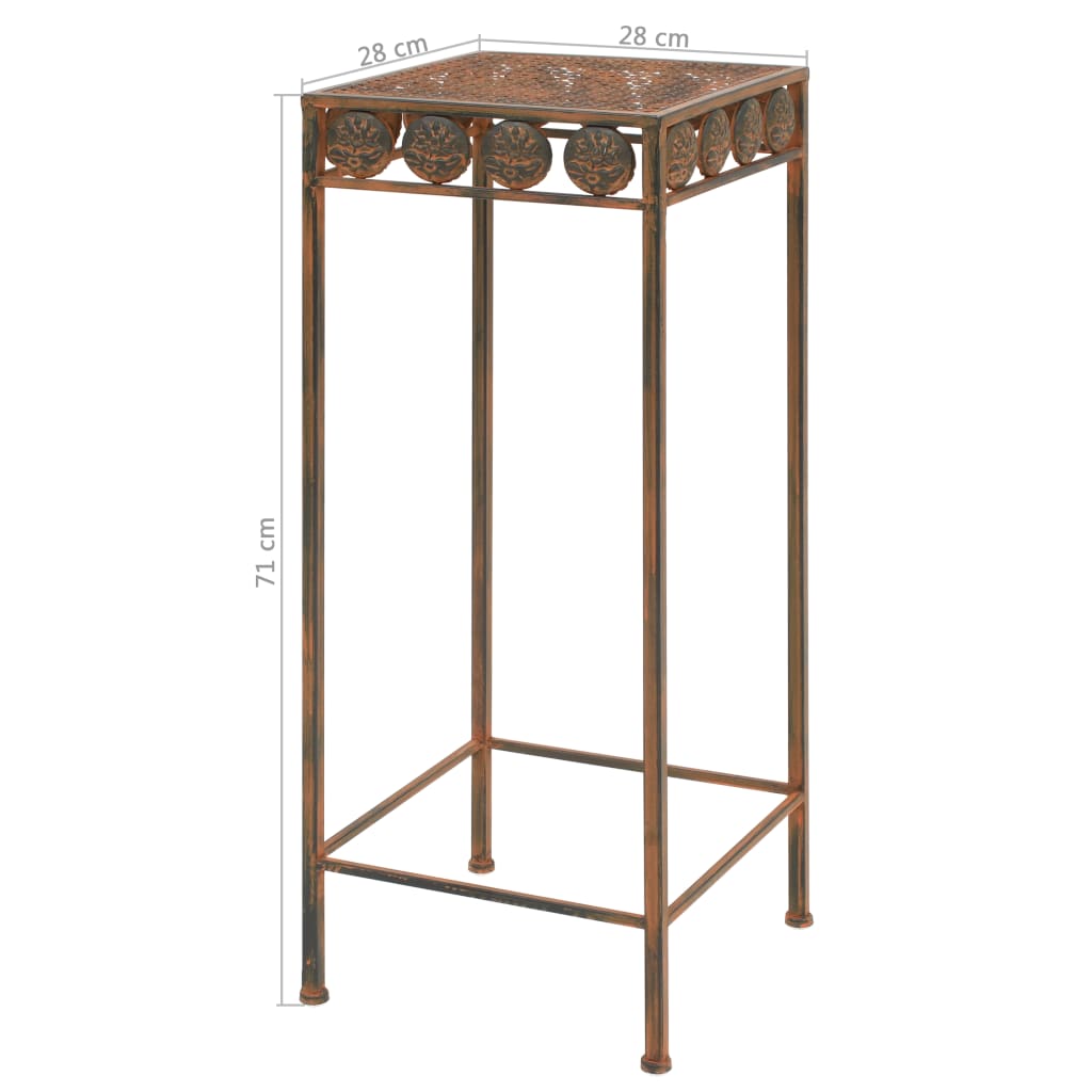 Pflanzenständer-Set 3-tlg. Vintage-Stil Metall Rostfarben - Pazzar.ch