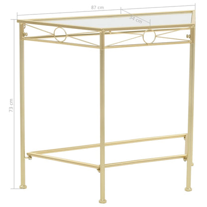Beistelltisch Vintage-Stil Metall 87x34x73 cm Gold - Pazzar.ch