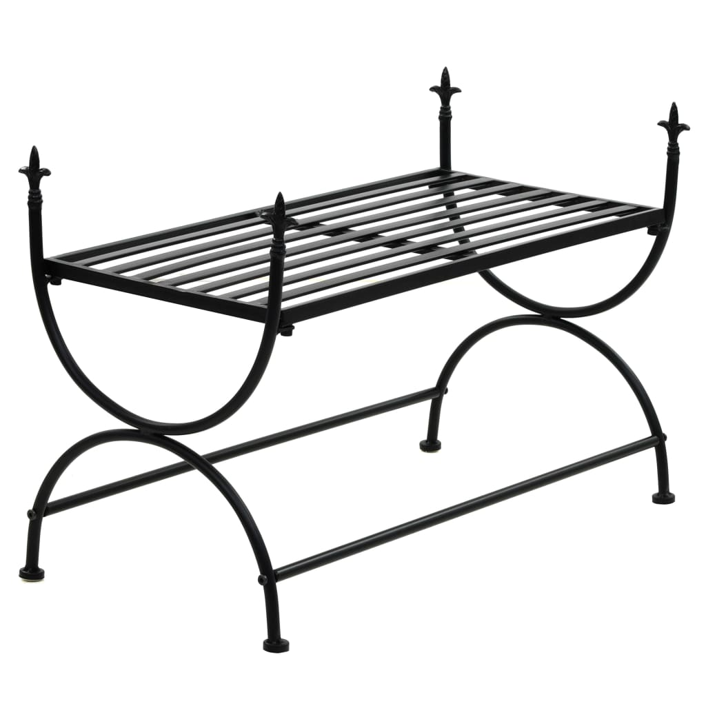 Bank Vintage-Stil Metall 83 x 42 x 55 cm Schwarz - Pazzar.ch