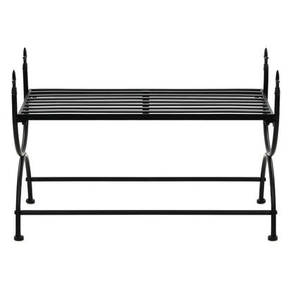Bank Vintage-Stil Metall 83 x 42 x 55 cm Schwarz - Pazzar.ch