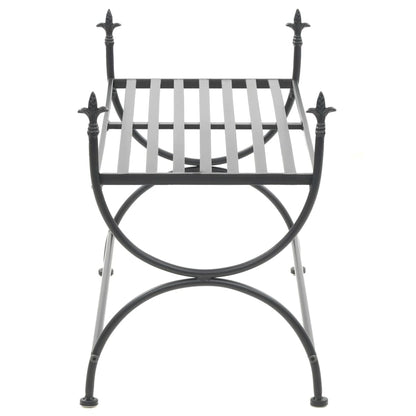 Bank Vintage-Stil Metall 83 x 42 x 55 cm Schwarz - Pazzar.ch