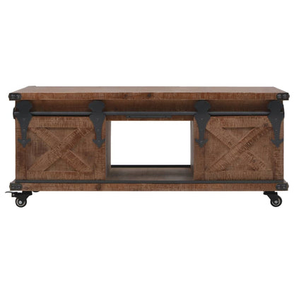 Couchtisch Tannenholz Massiv 91 x 51 x 38 cm Braun - Pazzar.ch