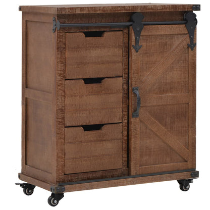 Sideboard Massivholz Tanne 64x33,5x75 cm Braun - Pazzar.ch