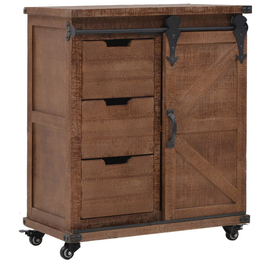 Sideboard Massivholz Tanne 64x33,5x75 cm Braun - Pazzar.ch