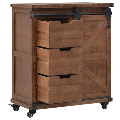 Sideboard Massivholz Tanne 64x33,5x75 cm Braun - Pazzar.ch