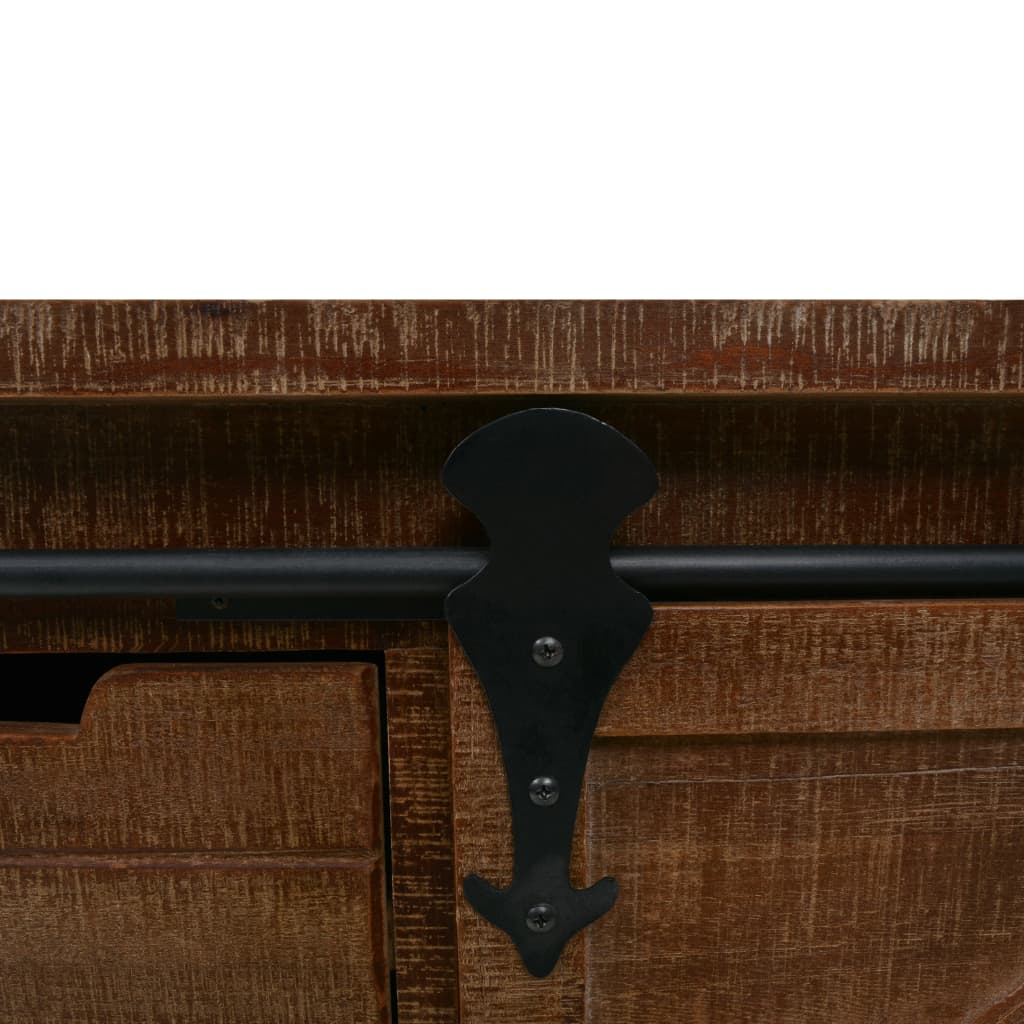 Sideboard Massivholz Tanne 64x33,5x75 cm Braun - Pazzar.ch