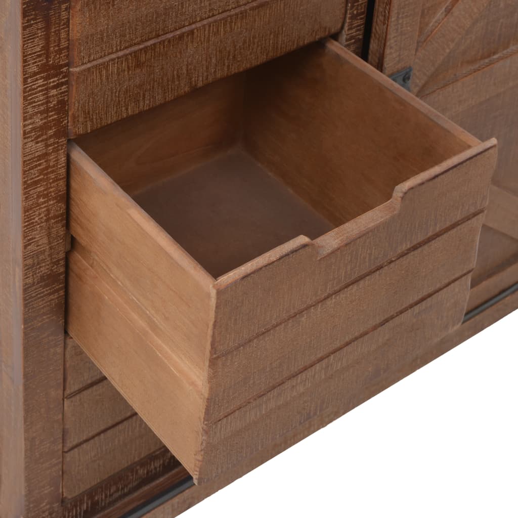 Sideboard Massivholz Tanne 64x33,5x75 cm Braun - Pazzar.ch