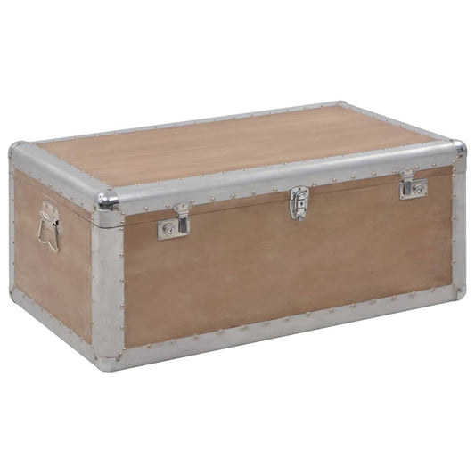 Aufbewahrungsbox Tannenholz Massiv 91x52x40 cm Braun - Pazzar.ch