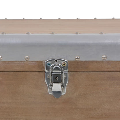 Aufbewahrungsbox Tannenholz Massiv 91x52x40 cm Braun - Pazzar.ch