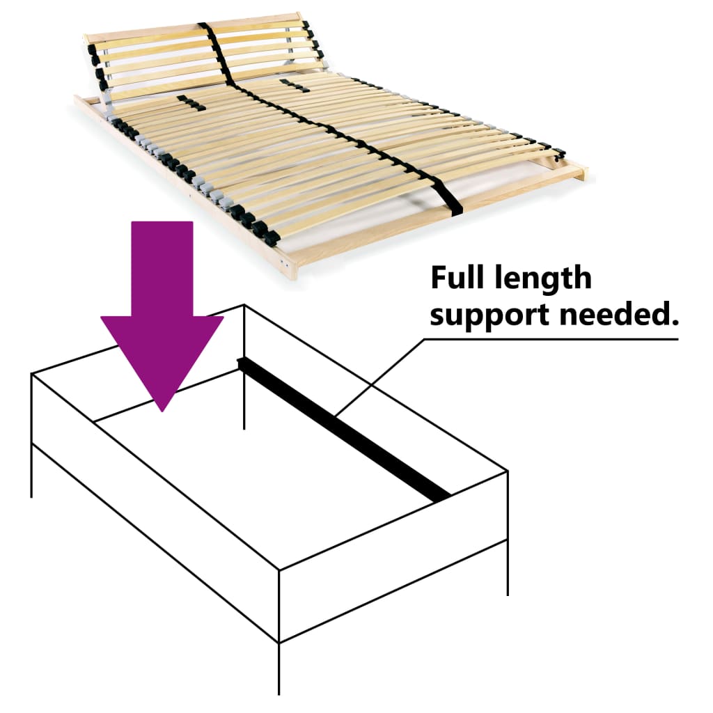 Lattenrost mit 28 Latten 7 Zonen 100 x 200 cm - Pazzar.ch