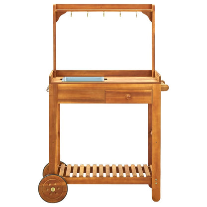 Servierwagen Akazienolz Massiv 92 x 43,5 x 141,5 cm - Pazzar.ch