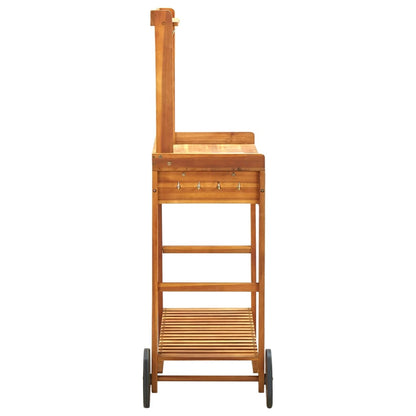 Servierwagen Akazienolz Massiv 92 x 43,5 x 141,5 cm - Pazzar.ch