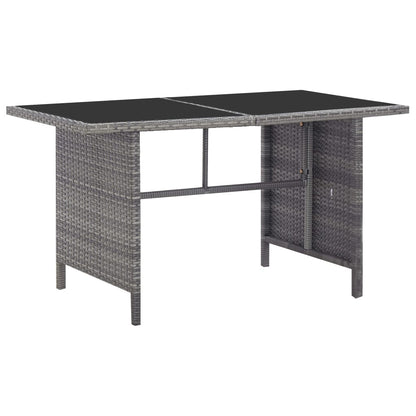 6-tlg. Garten-Lounge-Set mit Auflagen Poly Rattan Grau - Pazzar.ch