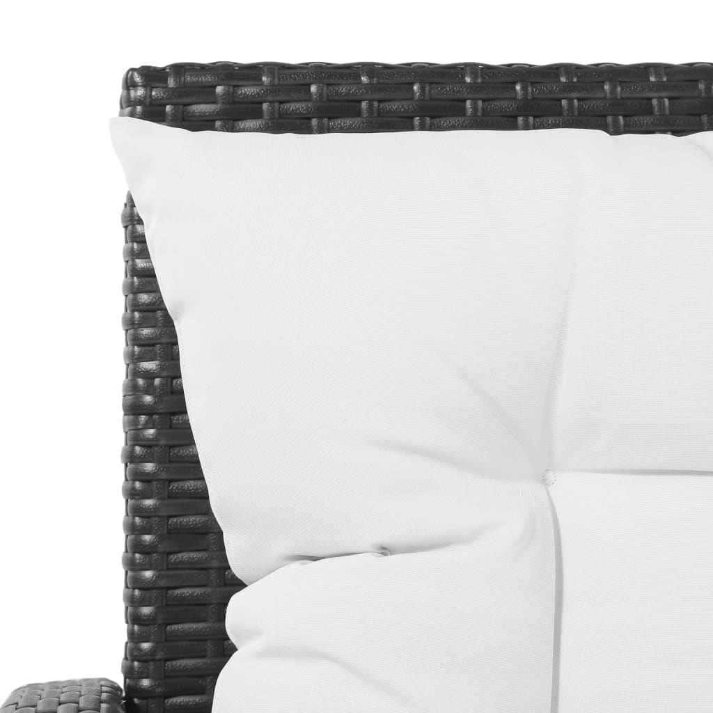 5-tlg. Garten-Lounge-Set mit Auflagen Poly Rattan Schwarz - Pazzar.ch