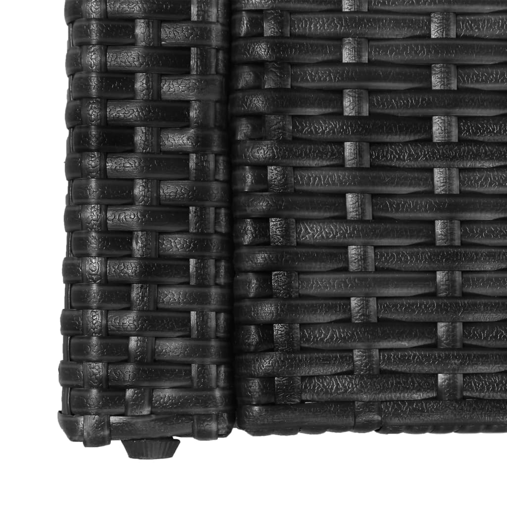 5-tlg. Garten-Lounge-Set mit Auflagen Poly Rattan Schwarz - Pazzar.ch