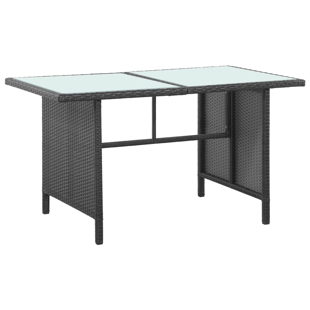 5-tlg. Garten-Lounge-Set mit Auflagen Poly Rattan Schwarz - Pazzar.ch