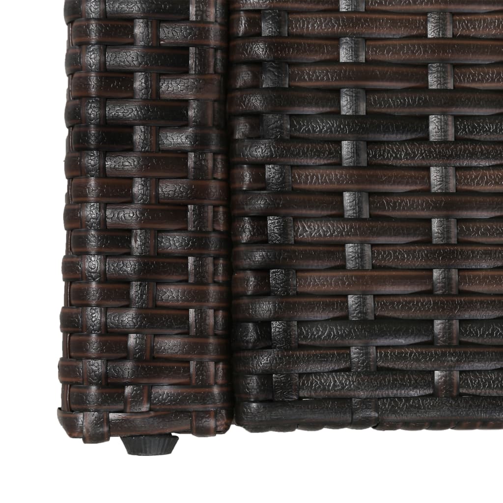 5-tlg. Garten-Lounge-Set mit Auflagen Poly Rattan Braun - Pazzar.ch