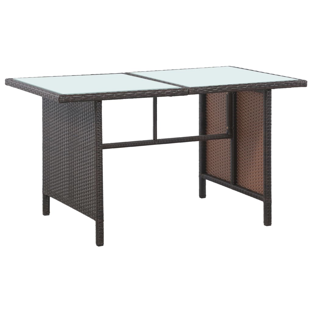 5-tlg. Garten-Lounge-Set mit Auflagen Poly Rattan Braun - Pazzar.ch