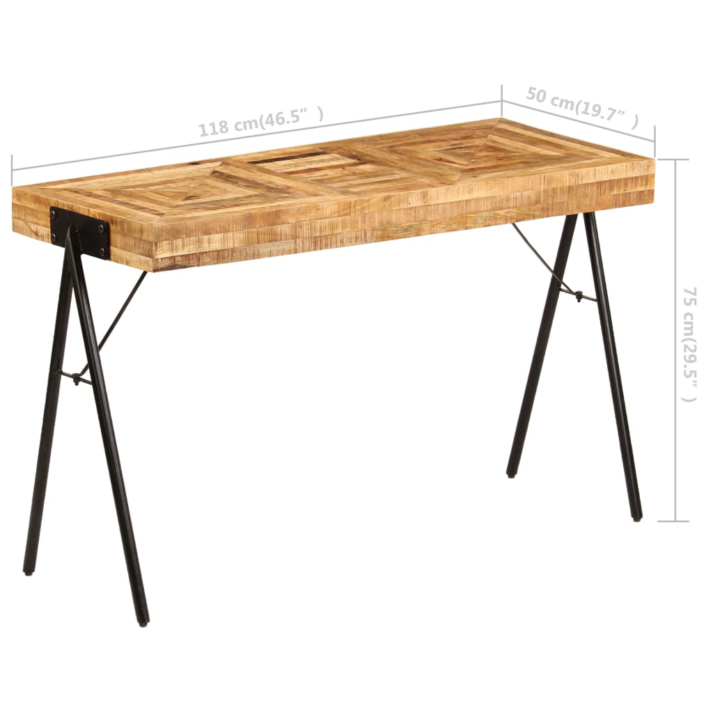 Schreibtisch Massivholz Mango 118 x 50 x 75 cm - Pazzar.ch