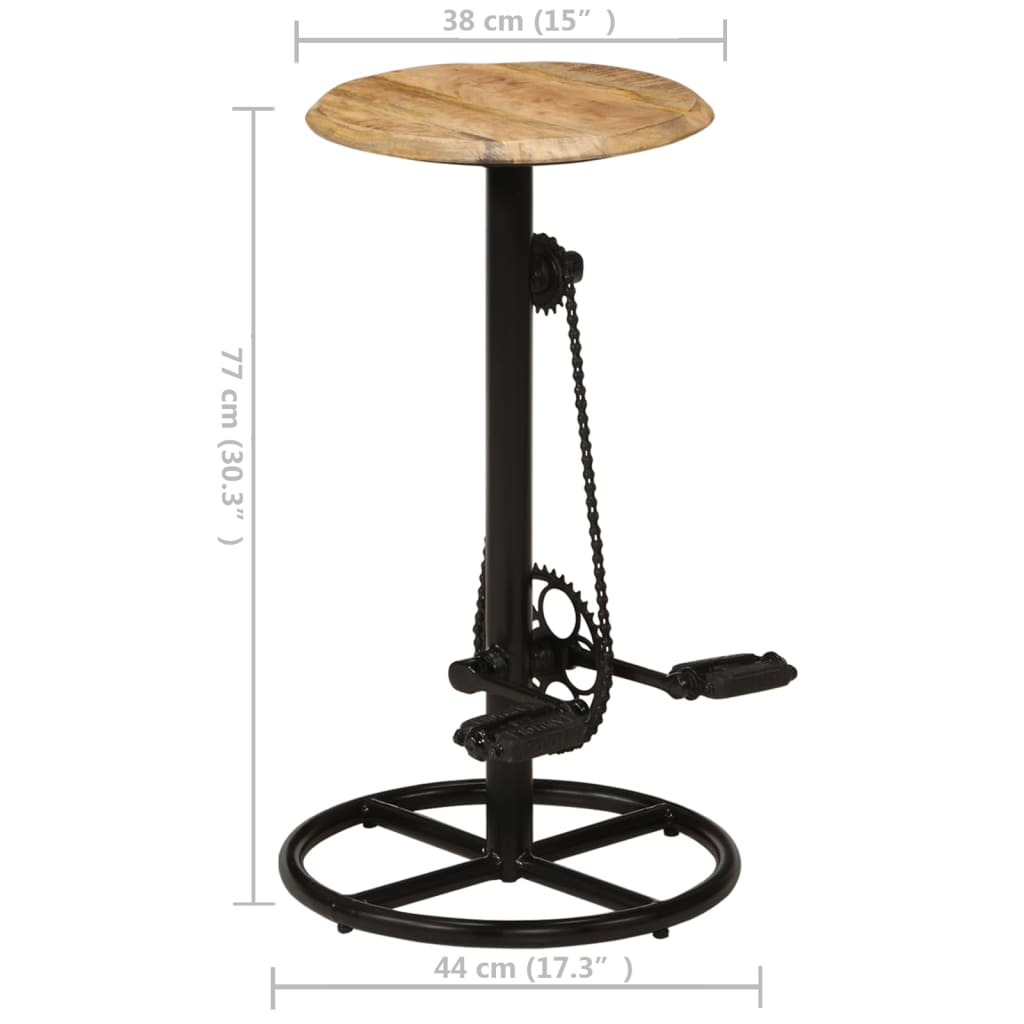 Barhocker 2 Stk. Massivholz Mango