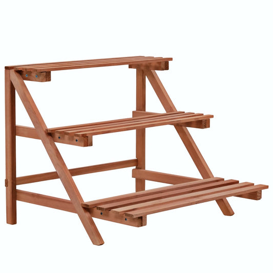 3-Tier Pflanzenständer Zedernholz 48x45x40 cm - Pazzar.ch