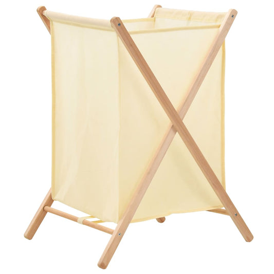 Wäschekorb Zedernholz und Stoff Beige 42x41x64 cm - Pazzar.ch