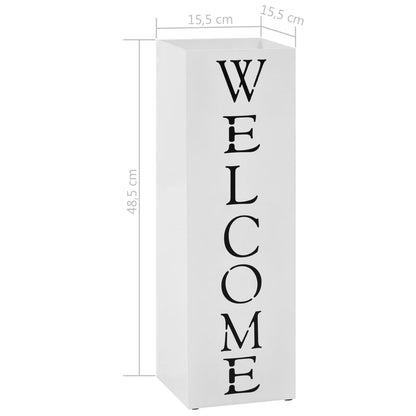 Regenschirmständer Welcome Stahl Weiß - Pazzar.ch