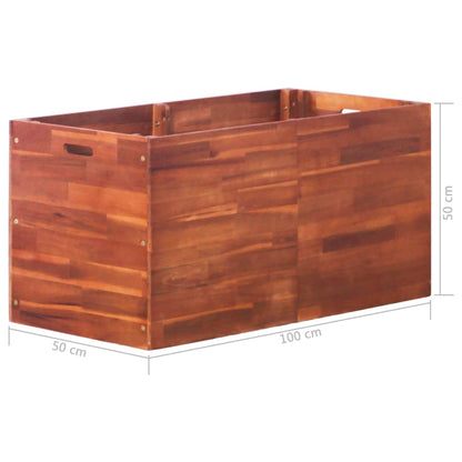 Garten-Hochbeet Akazienholz 100x50x50 cm - Pazzar.ch