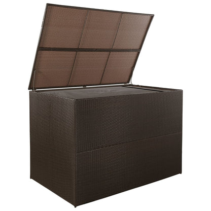 Garden-Auflagenbox Braun 150x100x100 cm Poly Rattan - Pazzar.ch