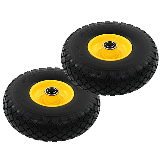 Sackkarrenräder 2 Stk. Massives PU 3,00 - 4 (260x85) - Pazzar.ch