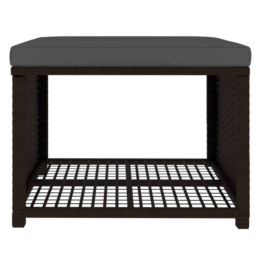 4-tlg. Garten-Lounge-Set Poly Rattan Braun - Pazzar.ch