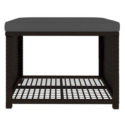 4-tlg. Garten-Lounge-Set Poly Rattan Braun - Pazzar.ch