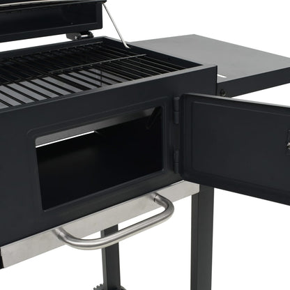 Holzkohlegrill mit Unterer Ablage Schwarz - Pazzar.ch