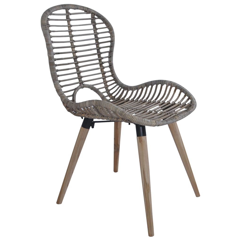 Esszimmerstühle 2 Stk. Braun Natürliches Rattan - Pazzar.ch