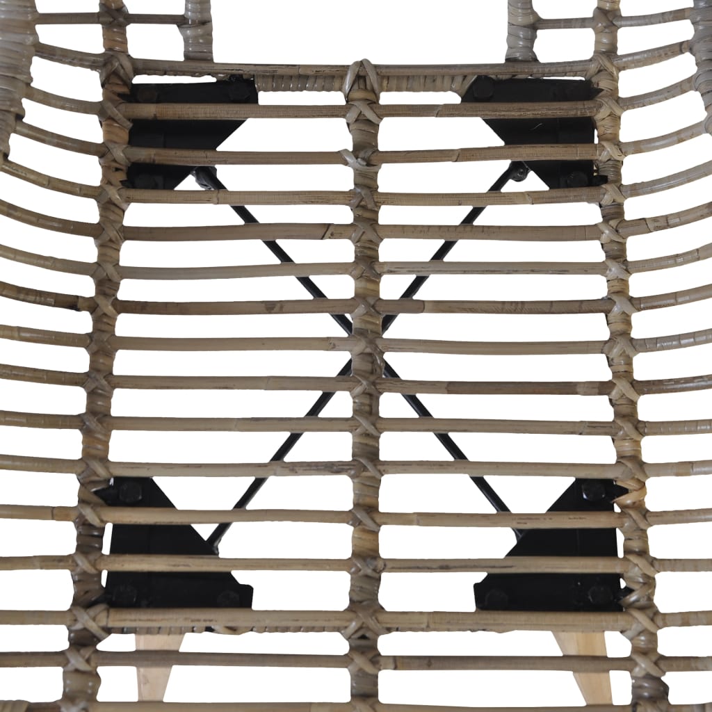 Esszimmerstühle 2 Stk. Braun Natürliches Rattan - Pazzar.ch