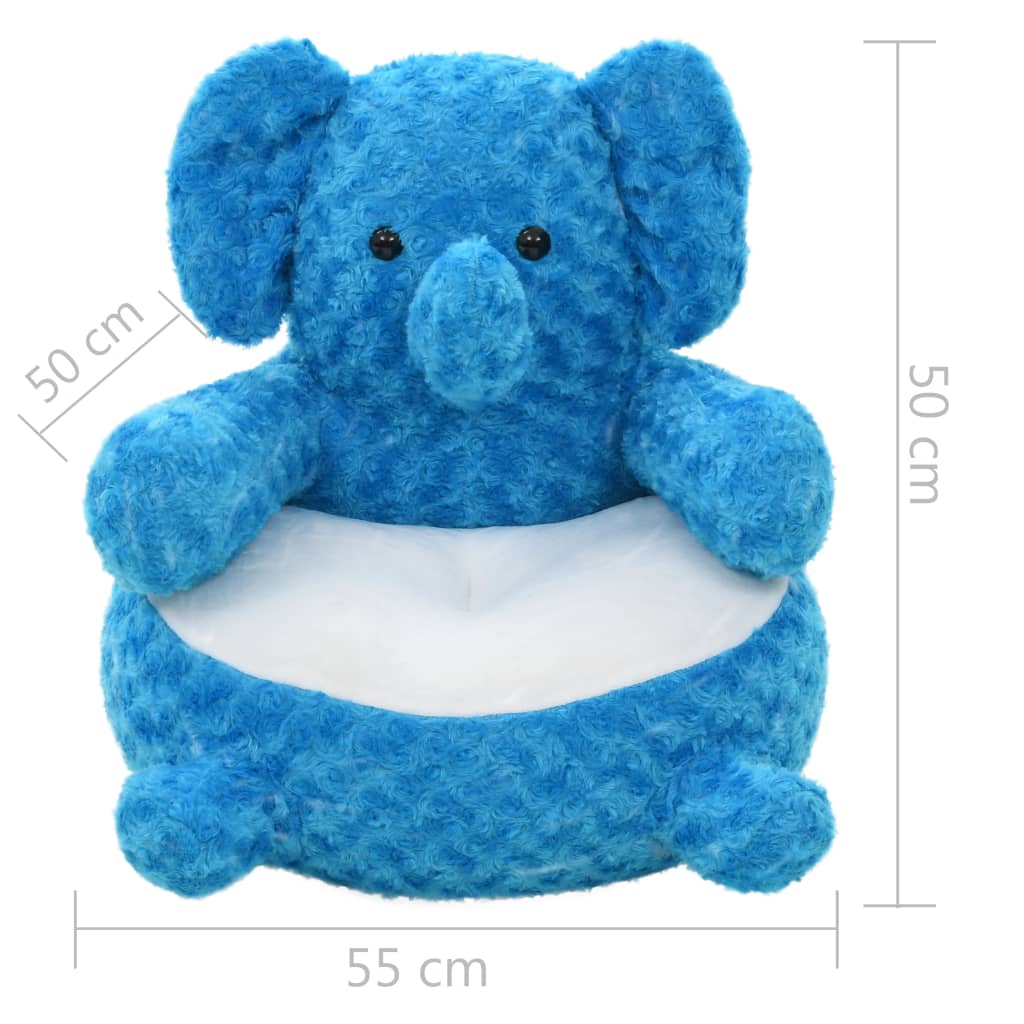 Elefant Kuscheltier Plüsch Blau - Pazzar.ch