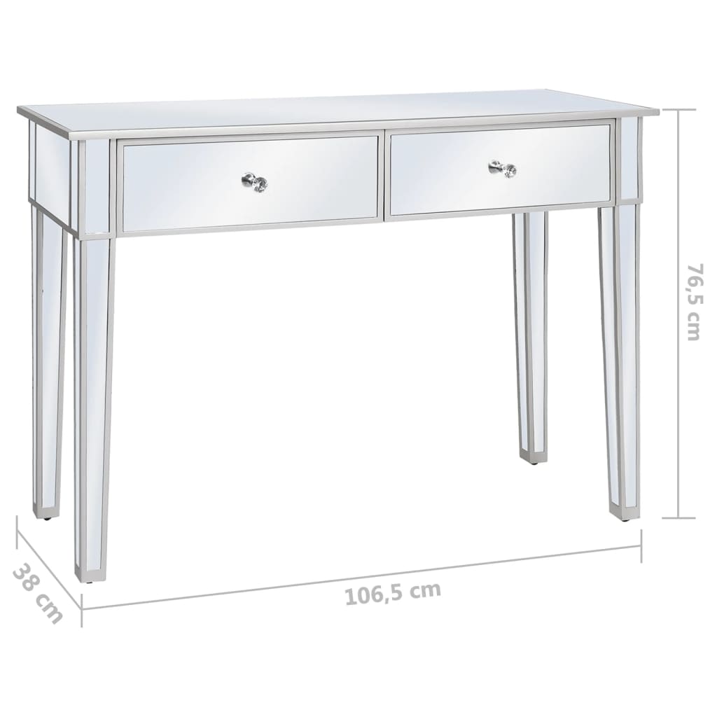 Verspiegelter Konsolentisch aus MDF und Glas 106,5x38x76,5 cm - Pazzar.ch